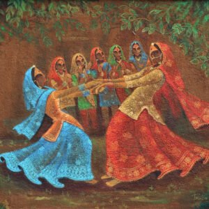 Sawan Ri Teej – Rajasthani Women in Traditional Dance Short Description