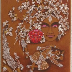 Lal Mani – Vikramorvashiyam Inspired Traditional Indian Folk Art Painting