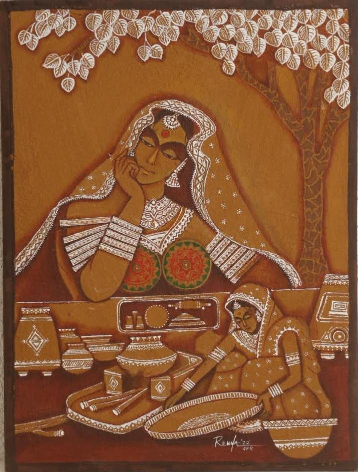 Chauka Chulha – Traditional Indian Folk Art Painting
